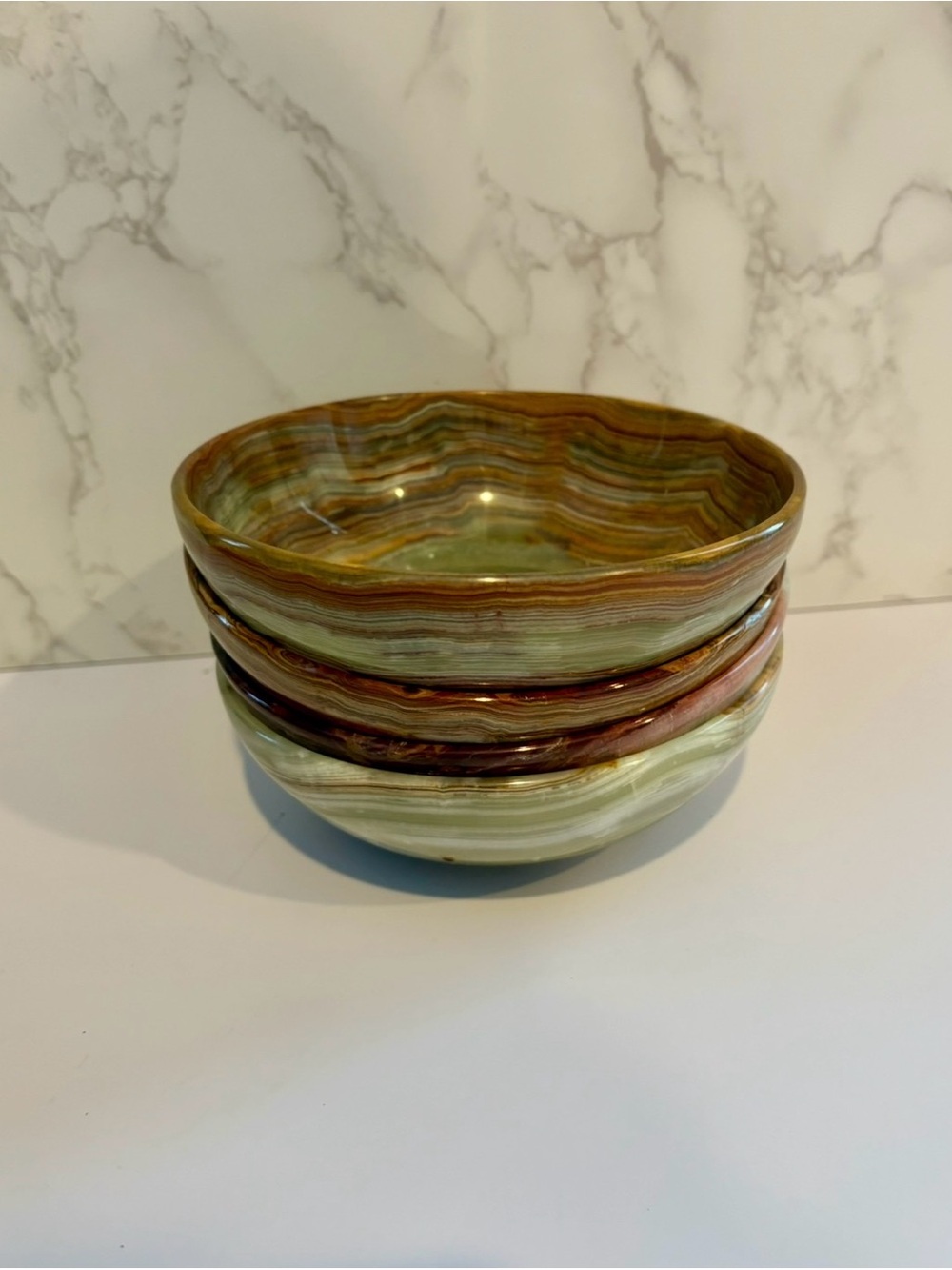 Set of 4 Onyx Salad Bowls